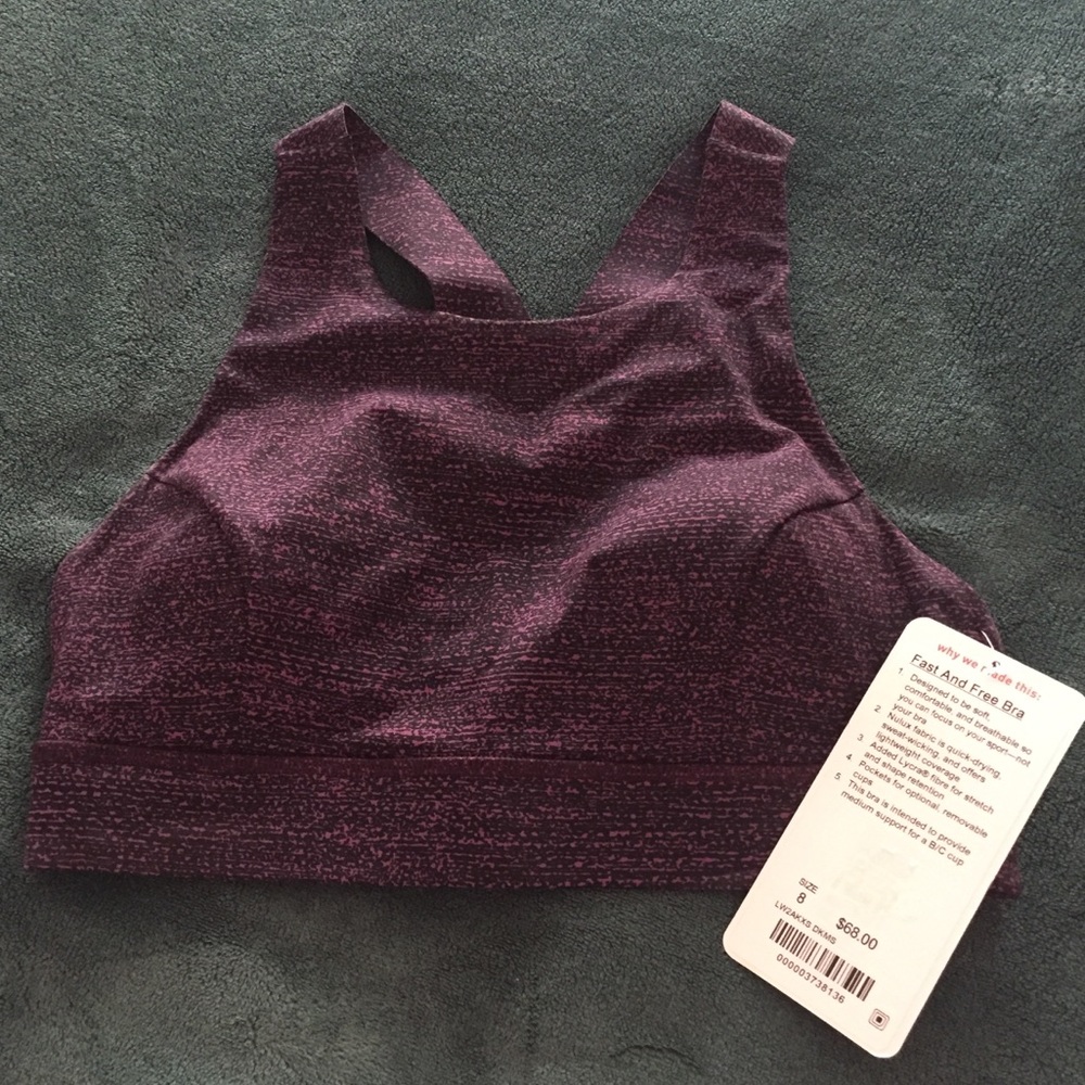 NWT Luluemon Fast and Free Sports Bra